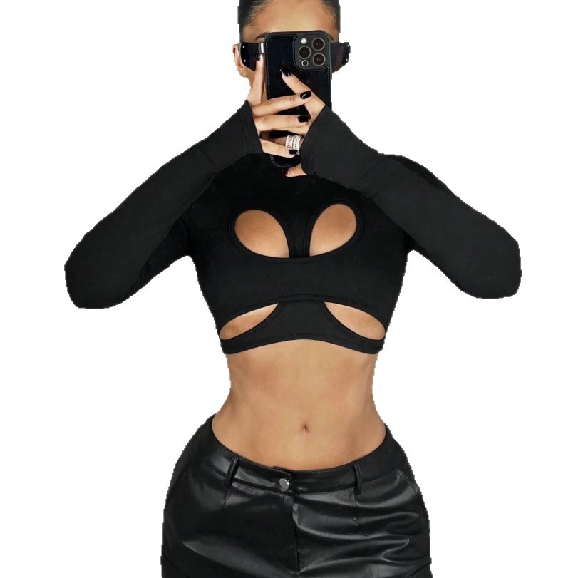 New Y2K Hollow-out Crop Top photo 4