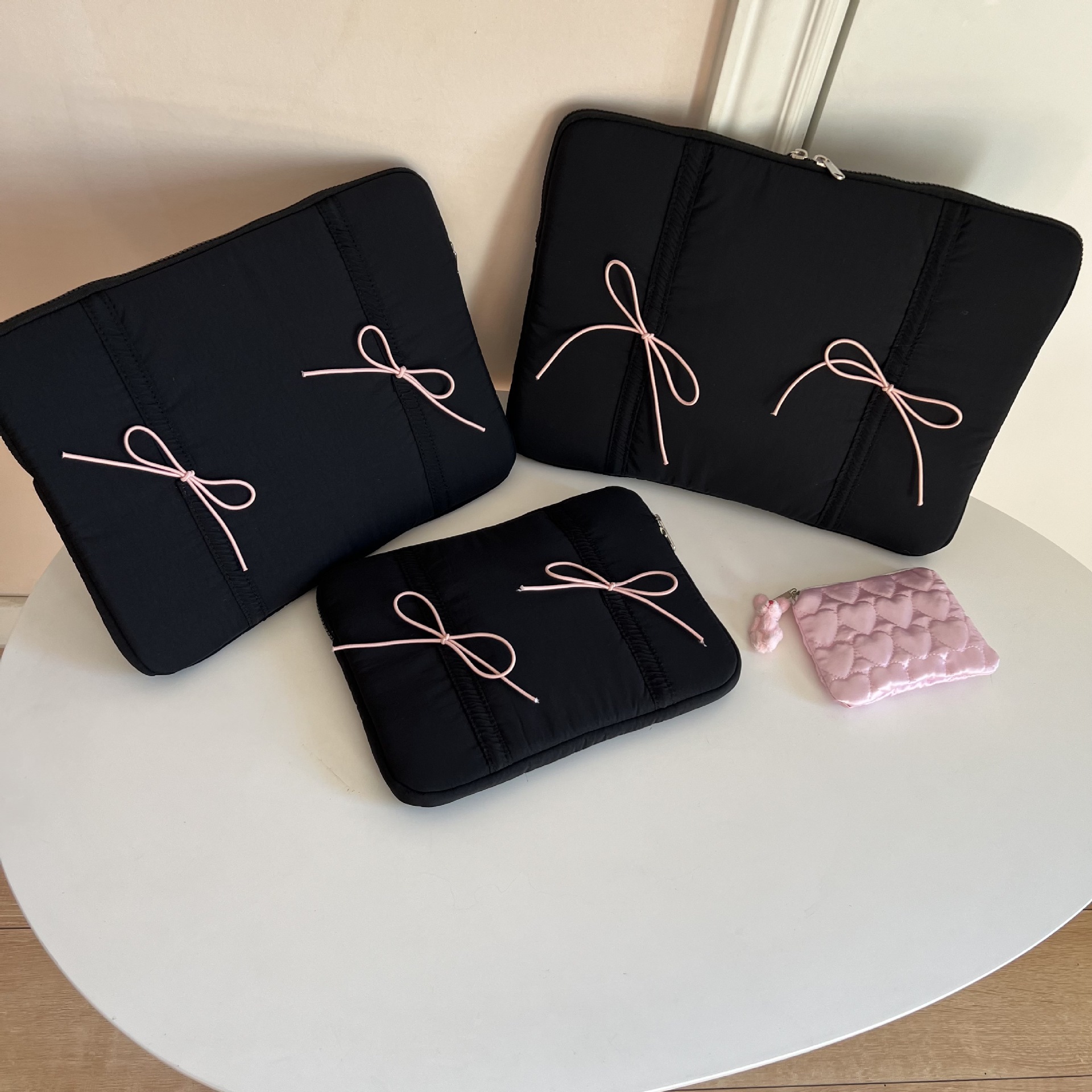 Tablet PC Bag Elastic Lace Bow Laptop Sleeve photo 4