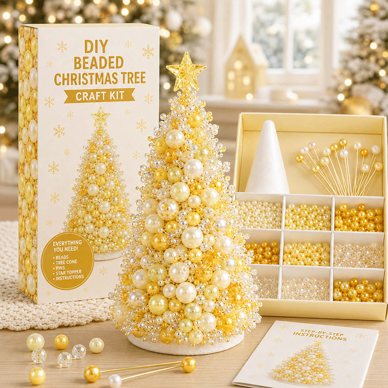 DIY Beaded Christmas Tree Craft Kit photo 2