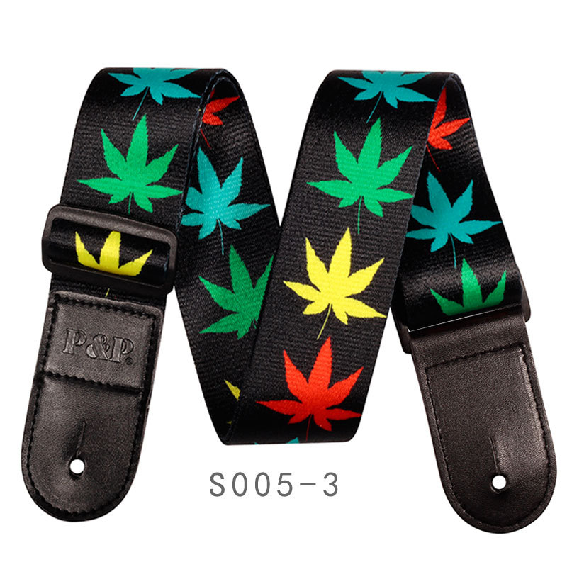 Colorful Heat-transfer Printed Universal Bakelite Guitar Strap photo 3