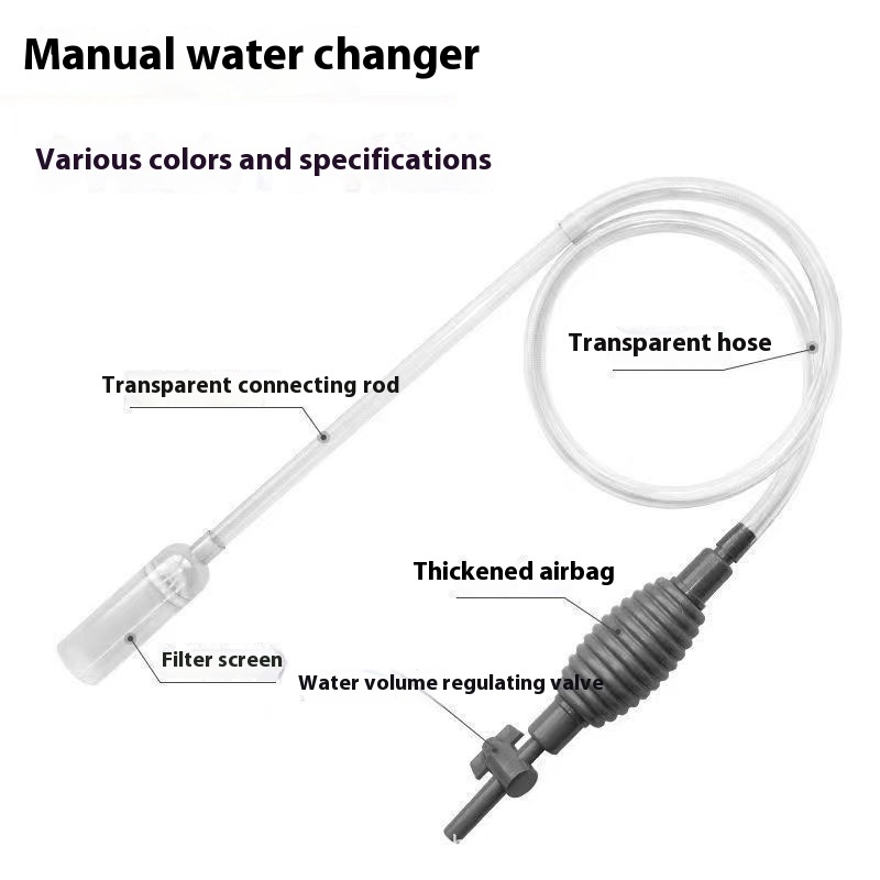 Fish Tank Water-absorbing Machine Siphon Tube Manual Water Exchange Suction Wall-hung Urinal photo 1