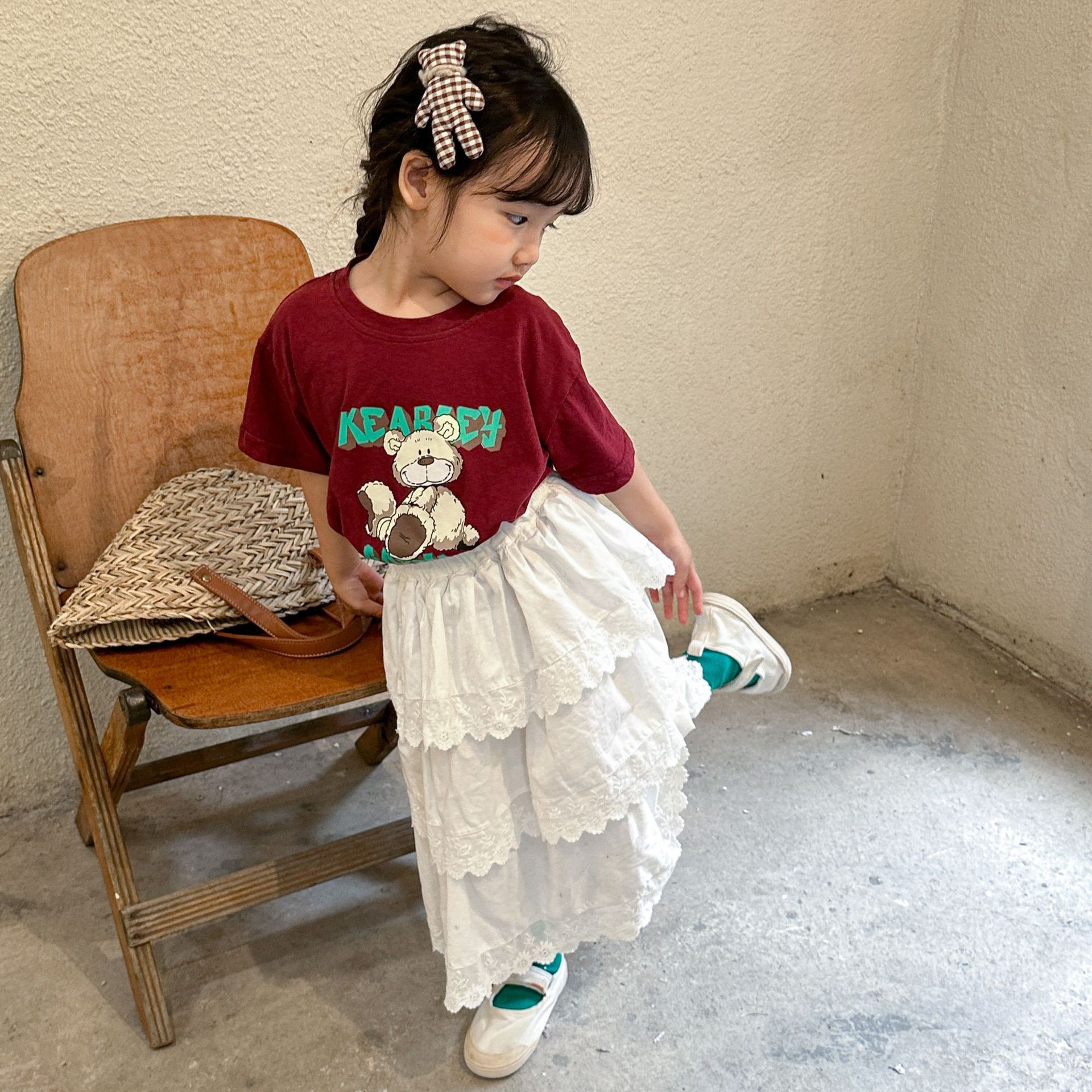 Girls' Skirt With Lace Princess-style Dress photo 2