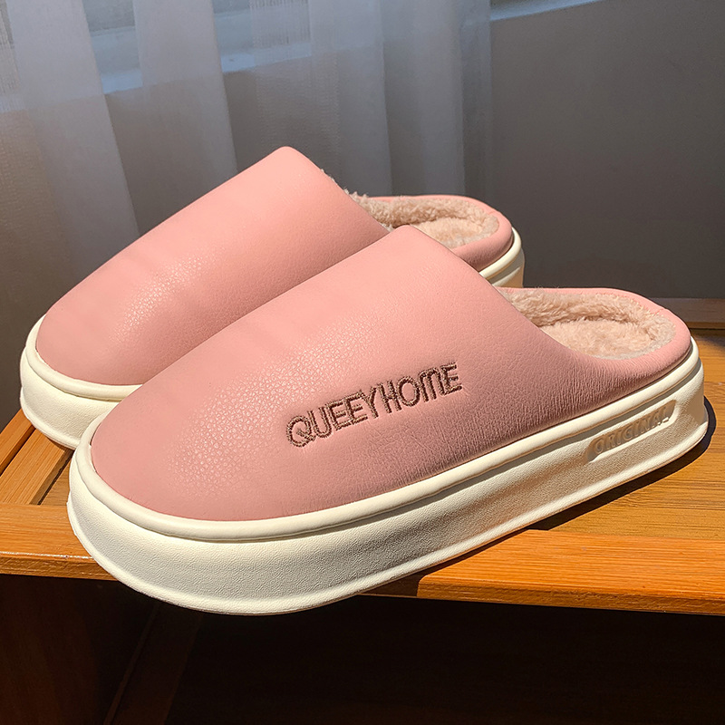 Warm Plush Slippers Waterproof And Non-slip Cotton Slippers For Home Use photo 2