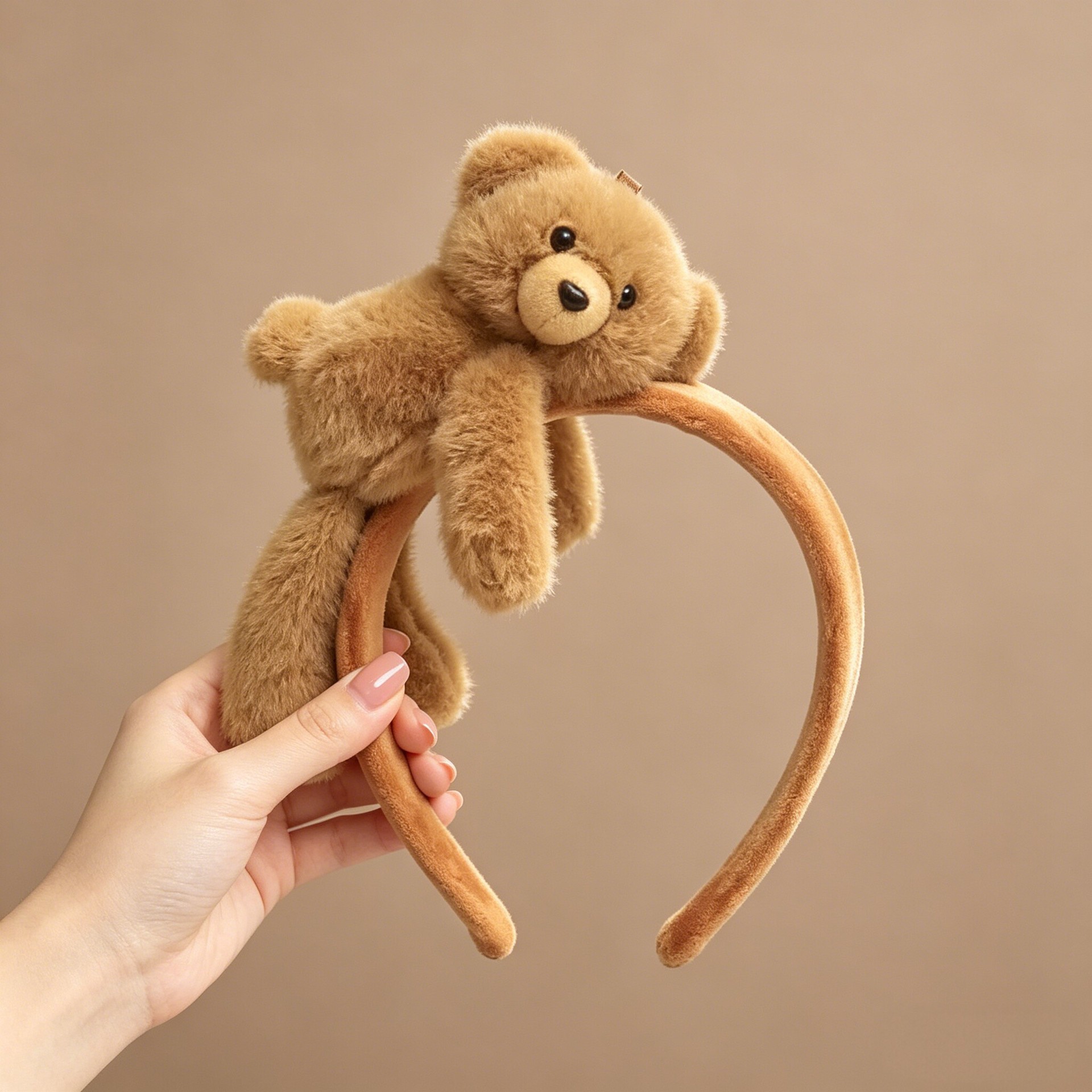 Cute Lying Bear Headband Creative And Fun Plush photo 5