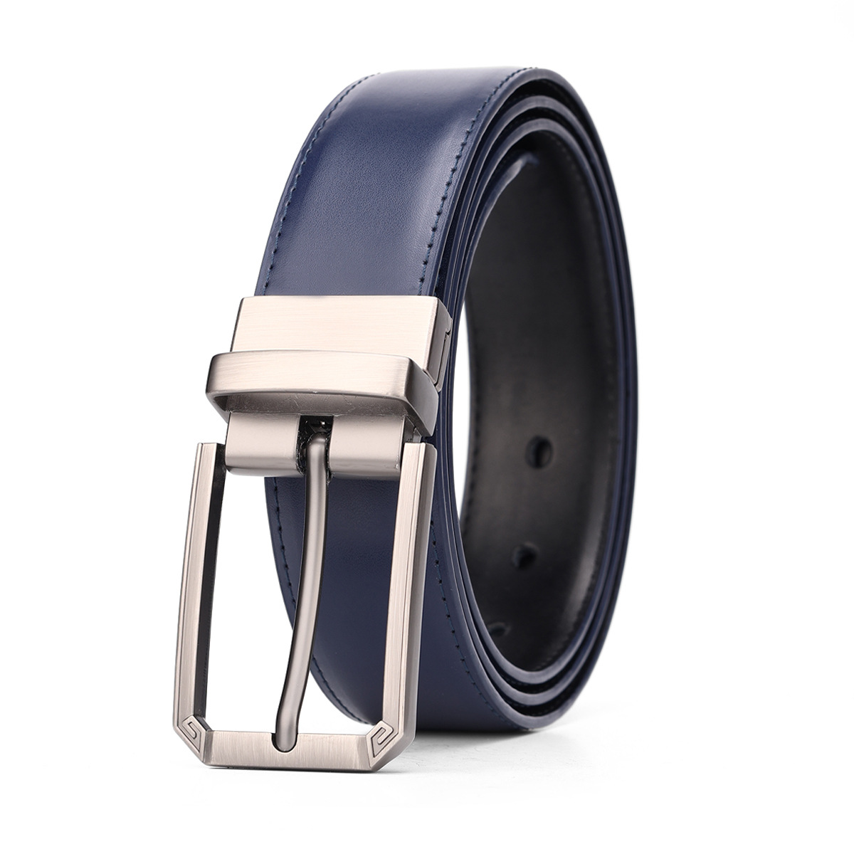Men's Rotatable Pin Buckle Leather Belt photo 5