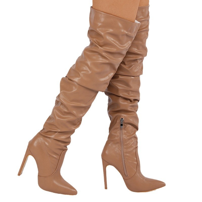 Chunky-heeled Womens Boots With A Side Zipper photo 4