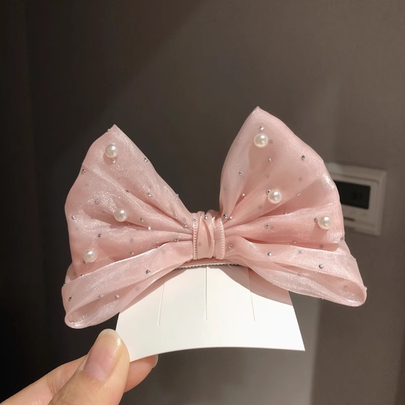 SpringSummer Kids Hair Clip With Three-Dimensional Pearl Big Bow photo 1