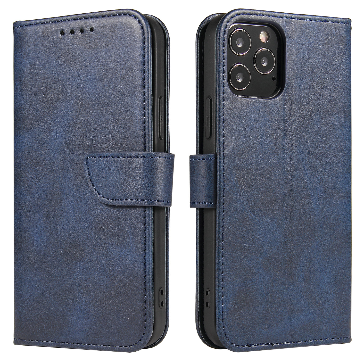 Calfskin-textured Card-slot Wallet Flip Phone Case photo 7