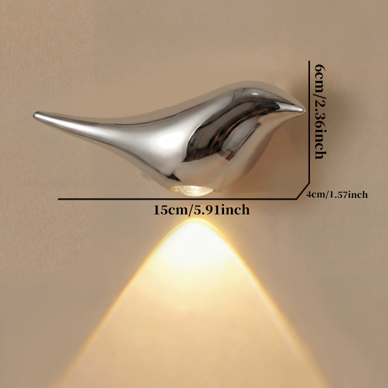 Wireless Emergency Dimming LED Bird Night Light With Human Body Sensor photo 5