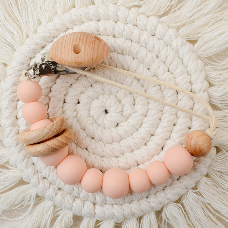 Baby Supplies Creative Baby Silicone Beads Teething Chewable Pacifier Chain Anti-Lost Strap photo 4