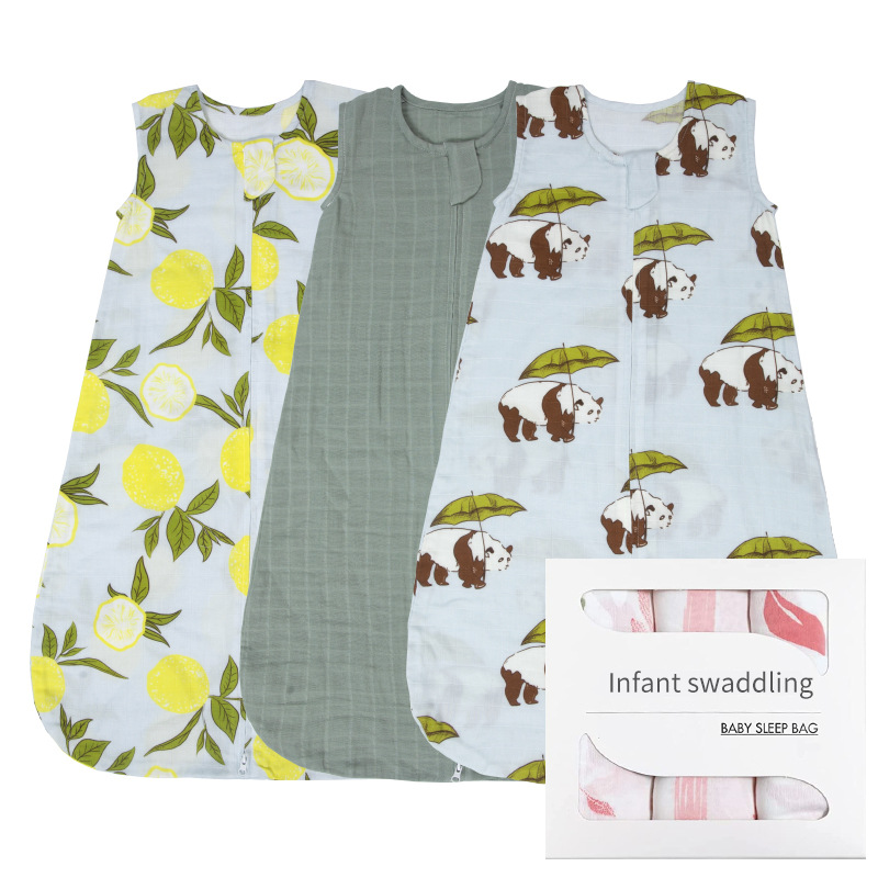 Baby Gauze Sleeping Bag Vest, Springsummer, Bamboo Cotton, Thin Style photo 1