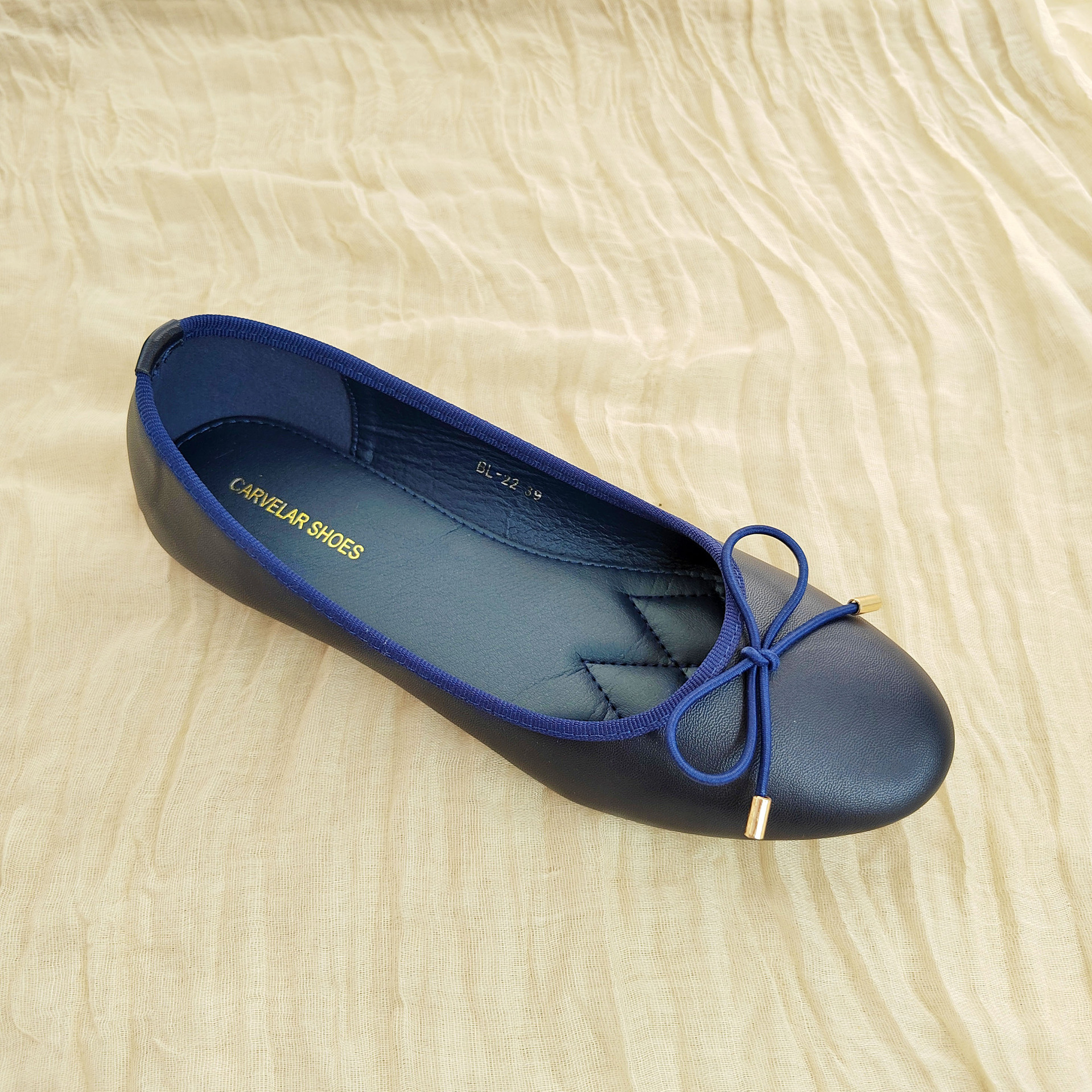 New Springsummer Bow-tie Low-cut Ballet Flats With Thick Soles photo 4