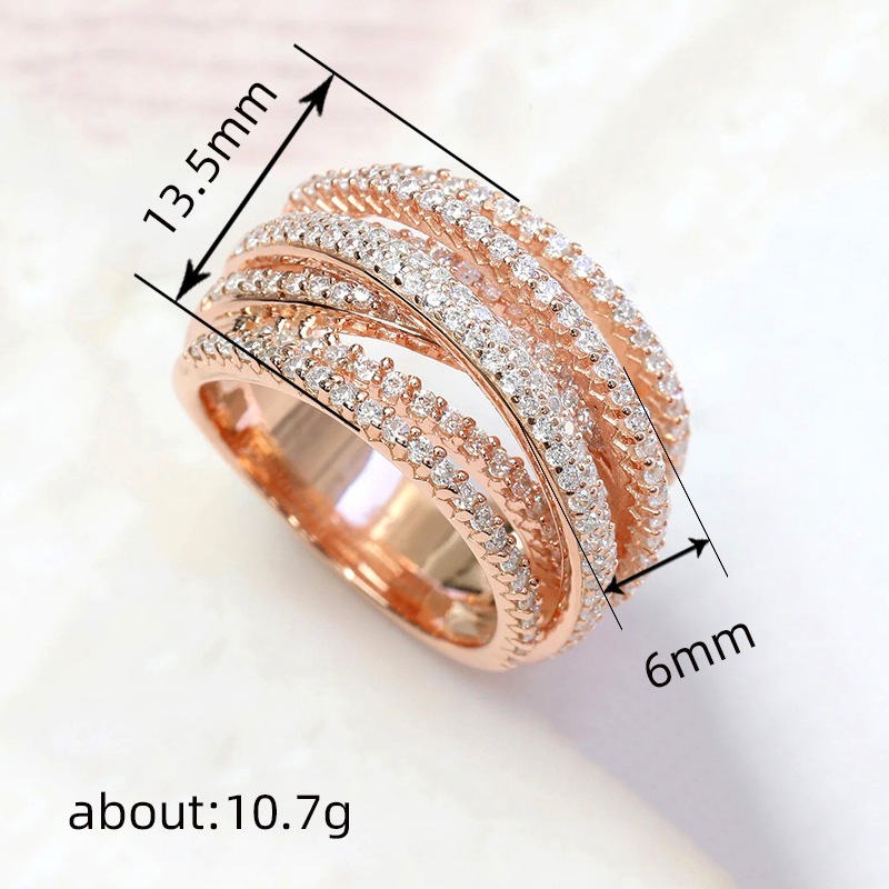 Multi-layer Cross Ring For Women photo 3
