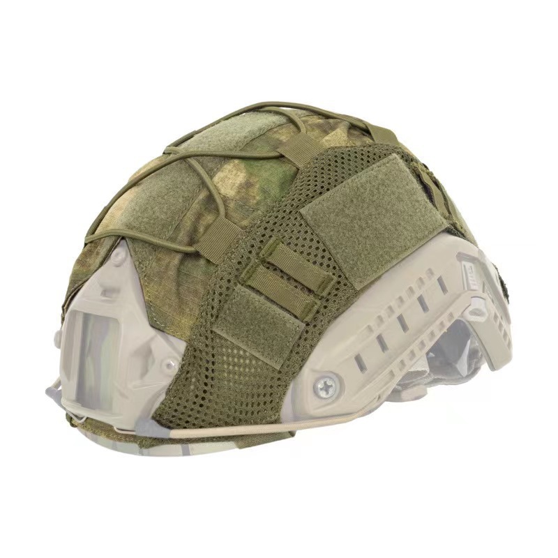 Camouflage Helmet Cover With Elastic Cord Tactical Camouflage Helmet Cover photo 2
