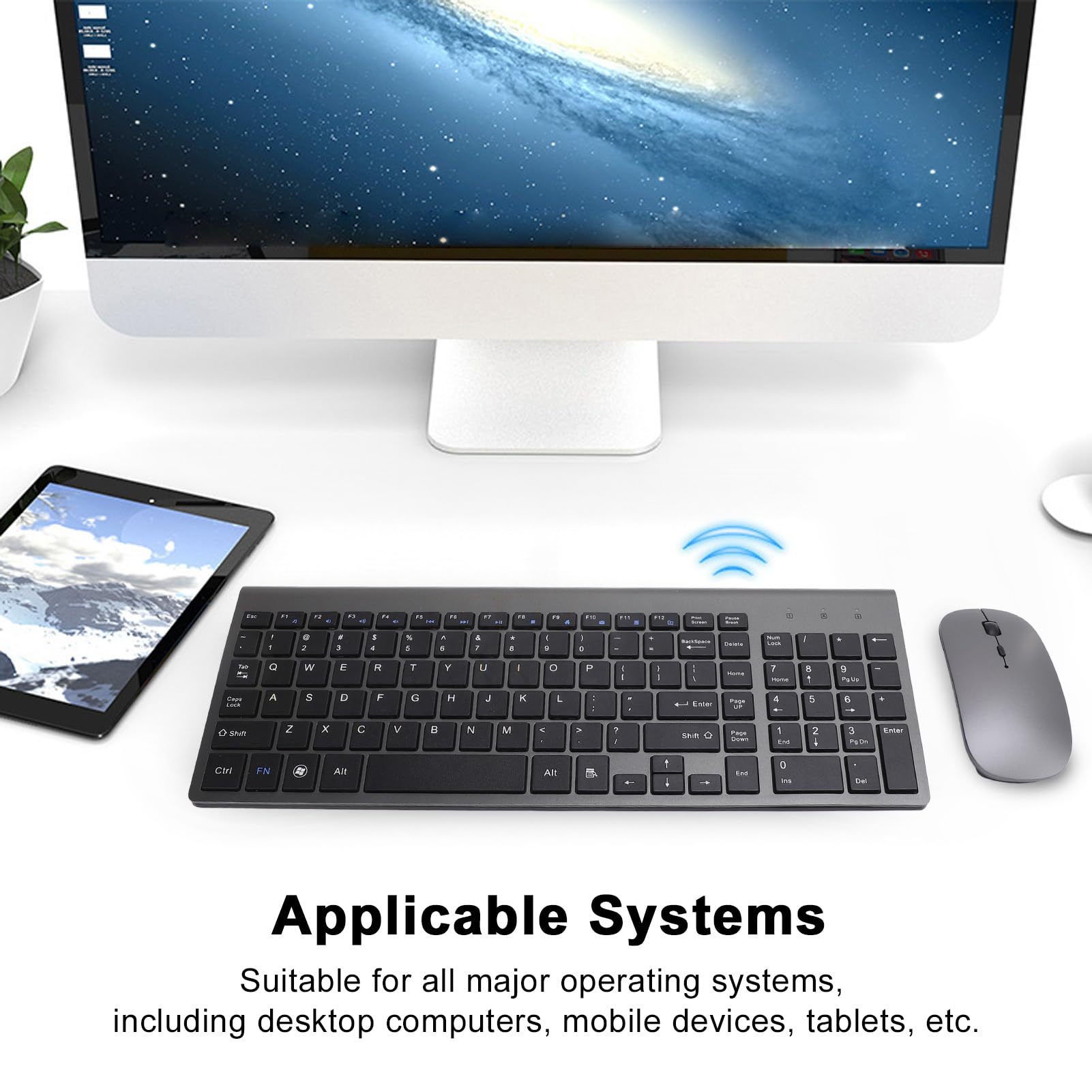 Silent 102-key Multi-device Keyboard And Mouse Set photo 2
