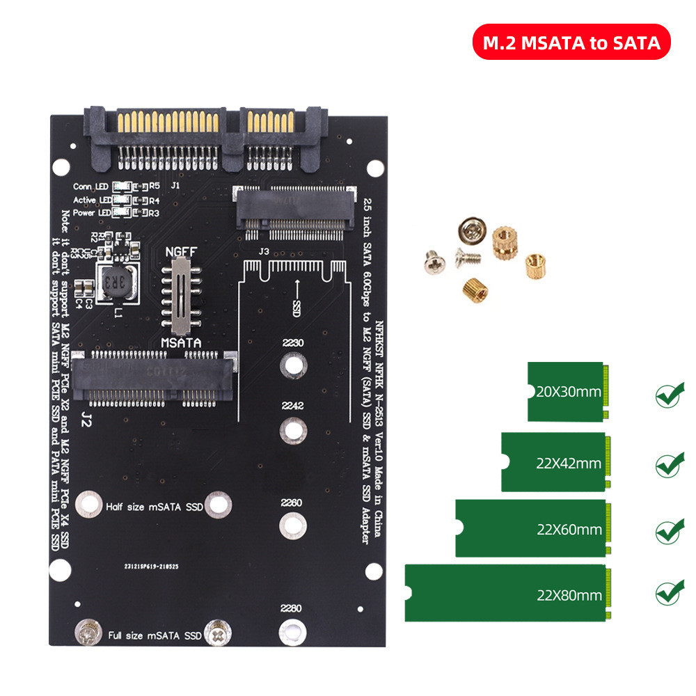 SATA3 To M2 NGFF MSATA SSD Conversion Card Adapter Card Switchboard photo 4