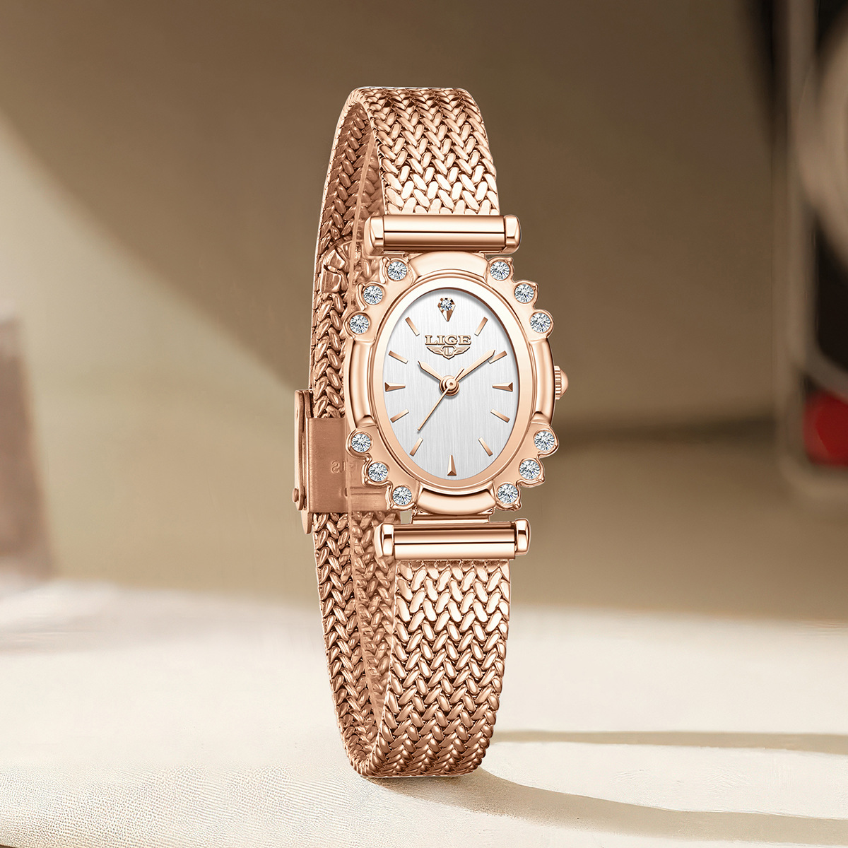 Womens Wheat-ear Strap Square Watch photo 4