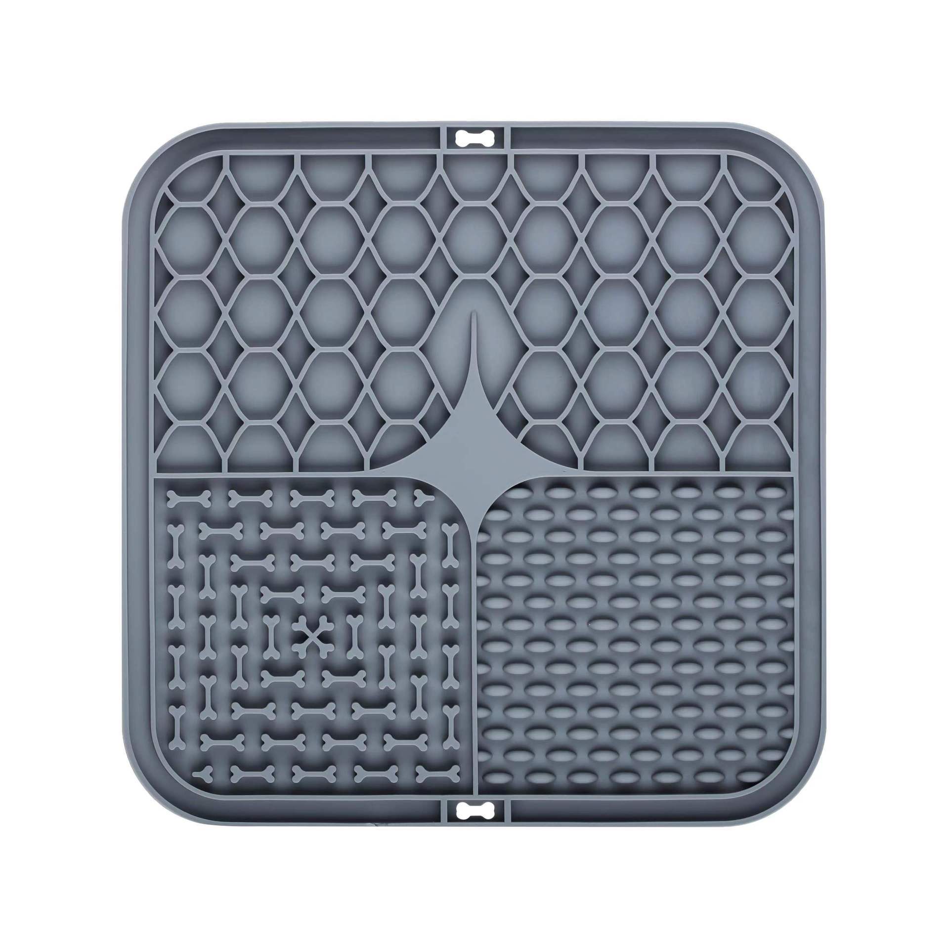 Bottom Suction Cup Non-slip Silicone Pet Slow Food Mat photo 4