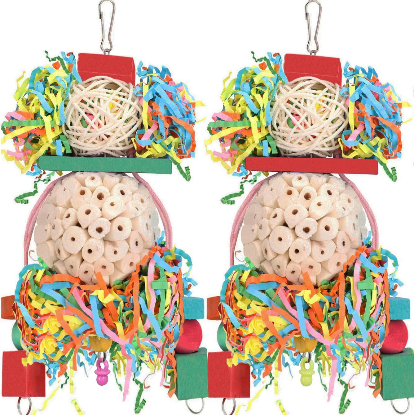 Parrot Toys Straw Ball Wooden Bird Cage Accessories photo 6