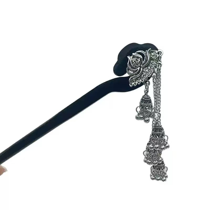 Tassel And Bell Hairpin Hair-raising Hair Clip Womens Headpiece photo 4