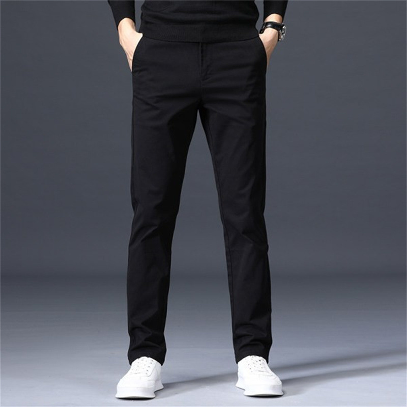 Straight Fit Loose Stretch Men's Casual Pants photo 1