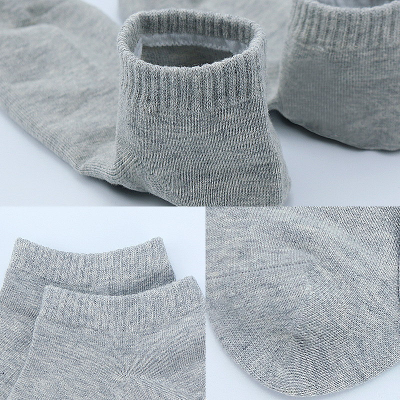 Mens Cotton Plain-colored Deodorant And Sweat-absorbent Ankle Socks photo 3