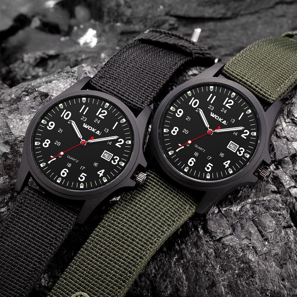 Sporty Nylon Strap Mens Quartz Watch Minimalist Design photo 8