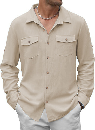 Men's Spring And Autumn Casual Long-Sleeved Shirt photo 6
