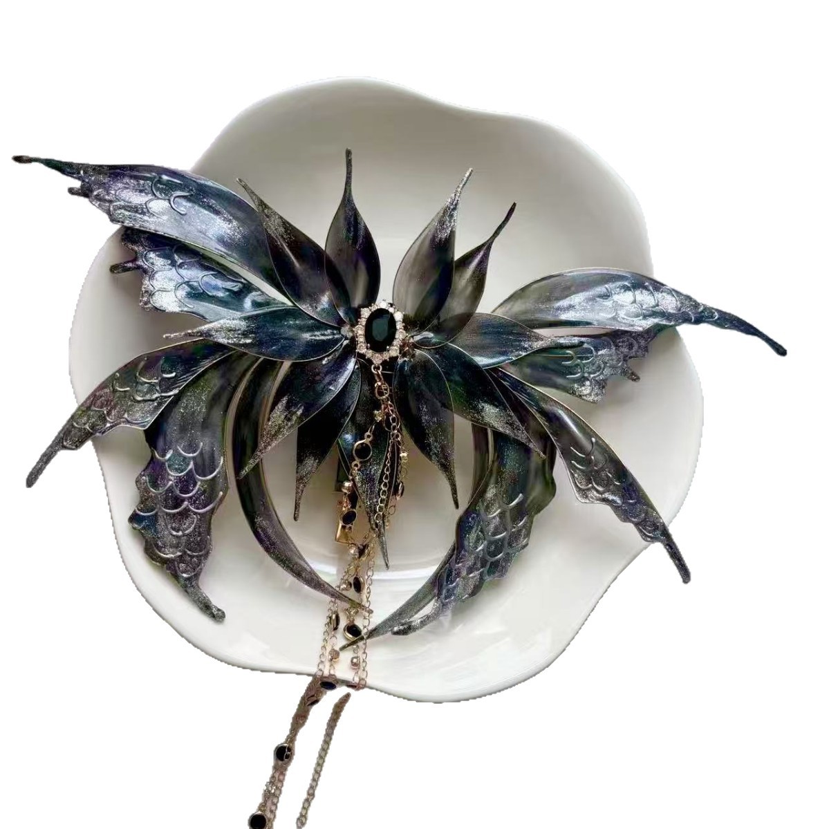 New Electric Butterfly-wing Hair Clipmermaid Style photo 4