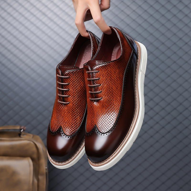 Men's British-style Minimalist Slip-on Leather Shoes photo 5