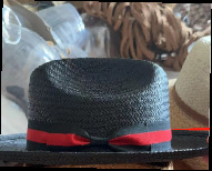 Solid-color Denim-style Straw Hat With Embellishments photo 8
