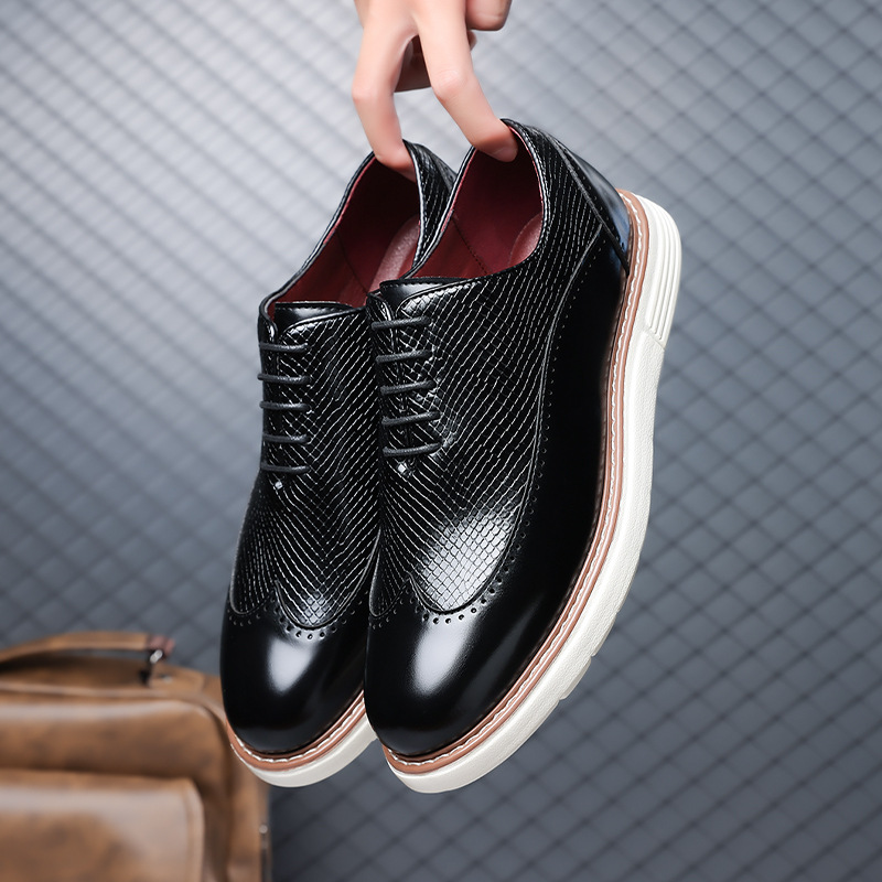 Men's British-style Minimalist Slip-on Leather Shoes photo 1