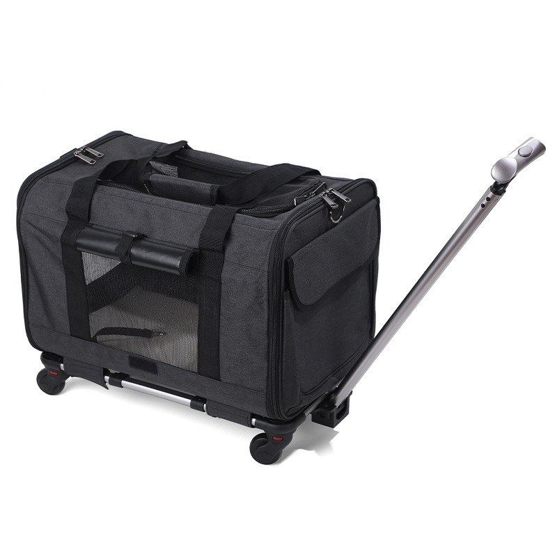 Breathable, Foldable Cat Carrier With A Pull Handle For Outdoor Pet Transport photo 3