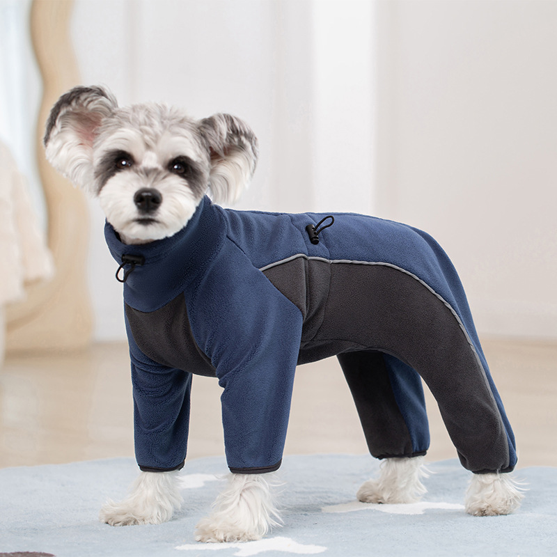 Pet Dog Clothing Warm Four-legged Cotton Coat photo 1