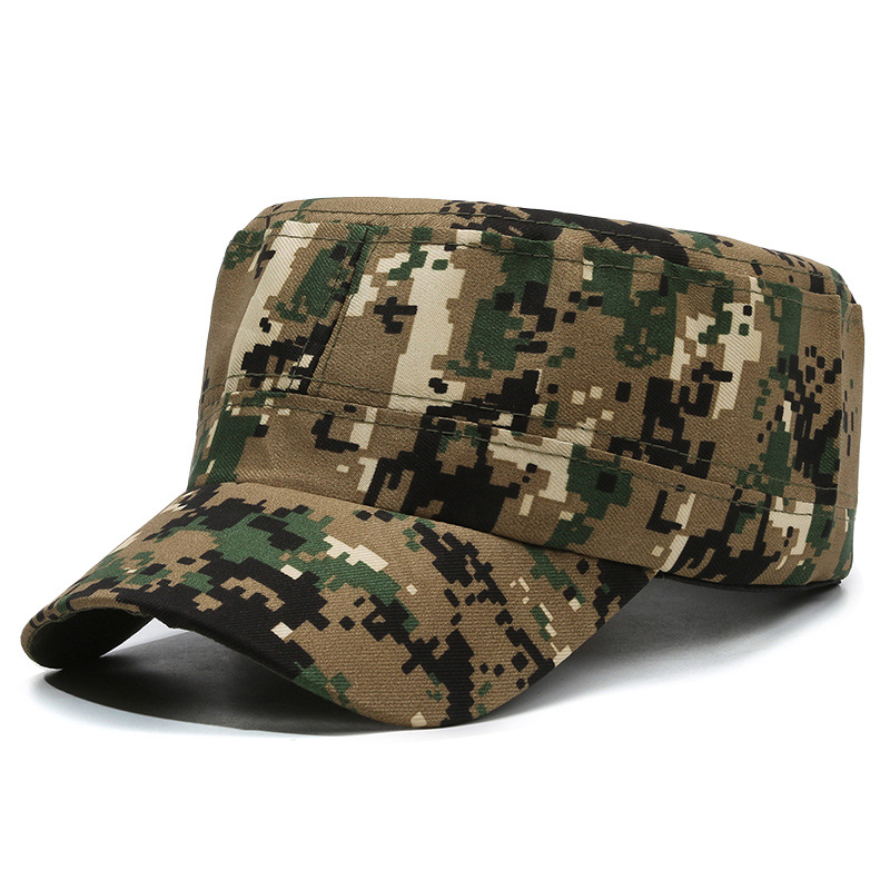 Camouflage Flat-top Cap Outdoor Hiking Hat Training And Activity Sunshade Work Safety Cap photo 5