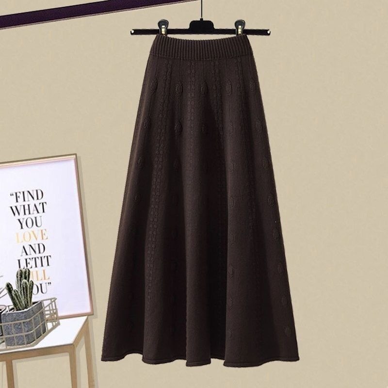 High-waisted A-line Knitted Skirt For Women photo 3