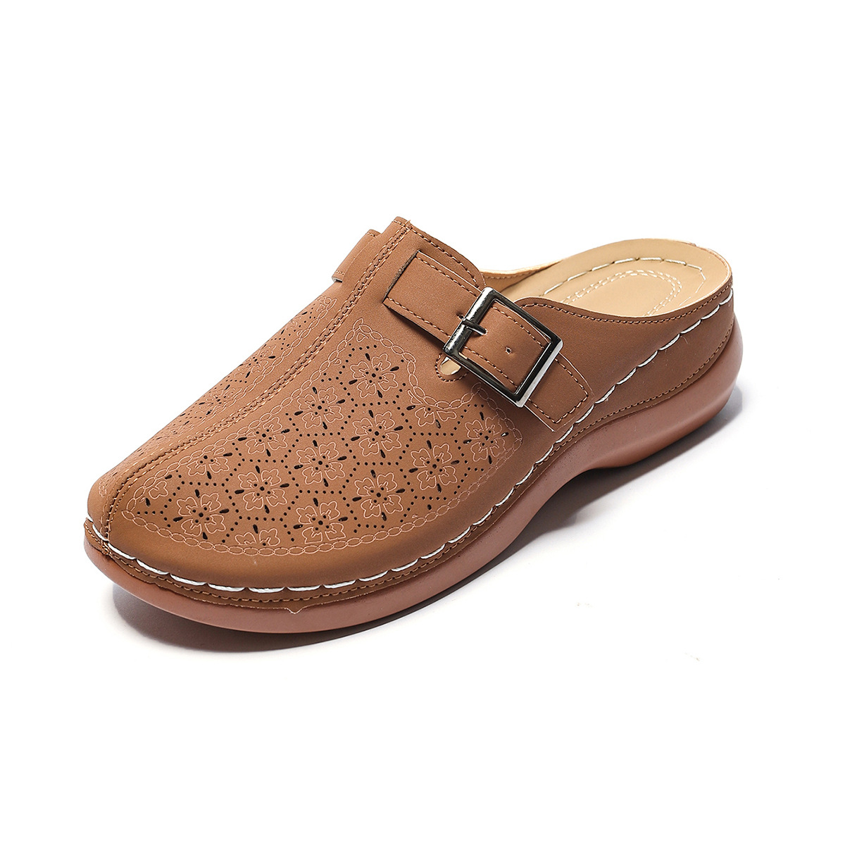 Women's Plus-Size Closed-Toe Flat Casual Slide Sandals For Export photo 5