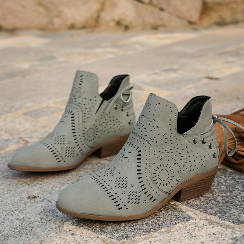 Suede Low-heeled Womens Ankle Boots photo 7