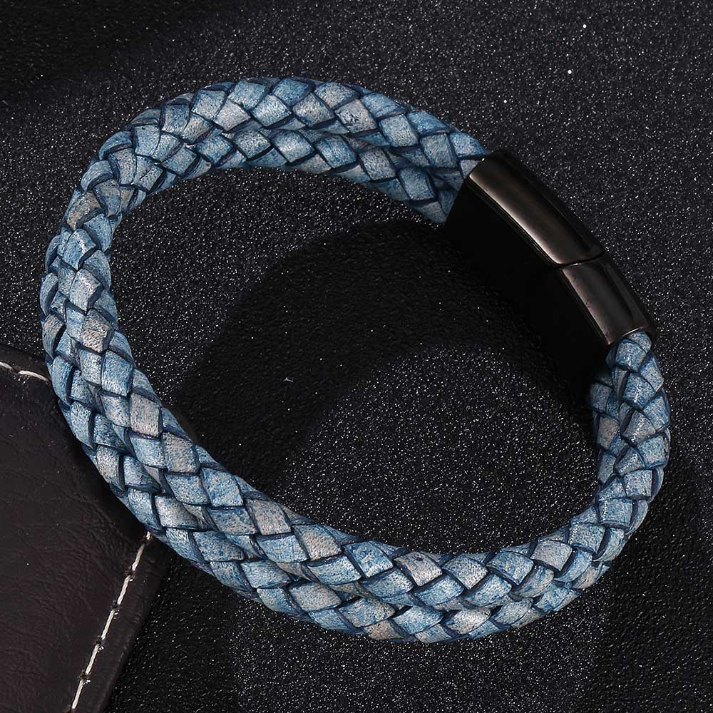 Vintage Genuine Leather And Stainless Steel Bracelet photo 7