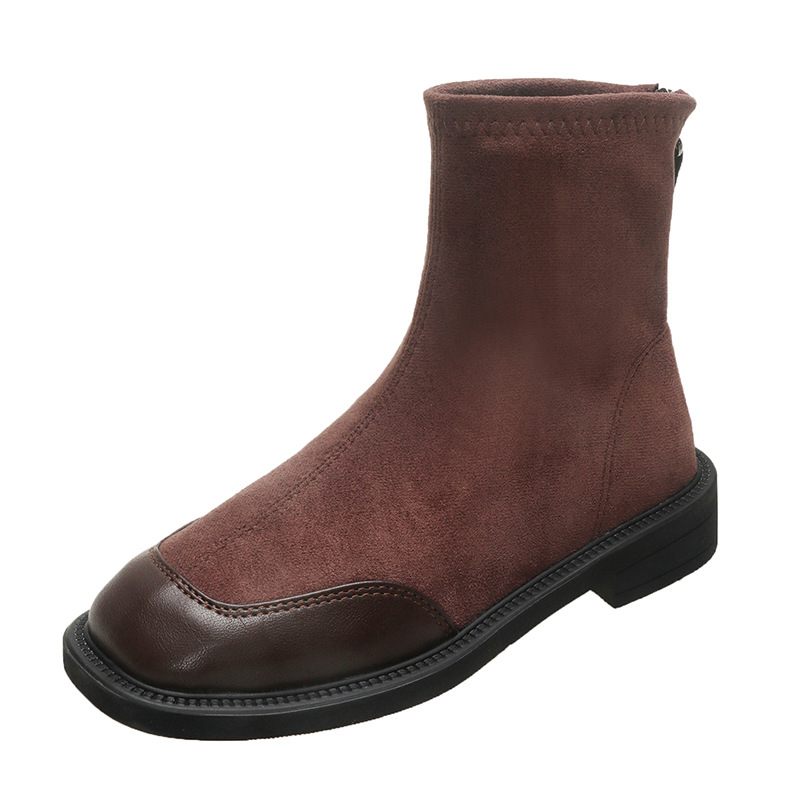 British-style Square-toe Boots For Women photo 5
