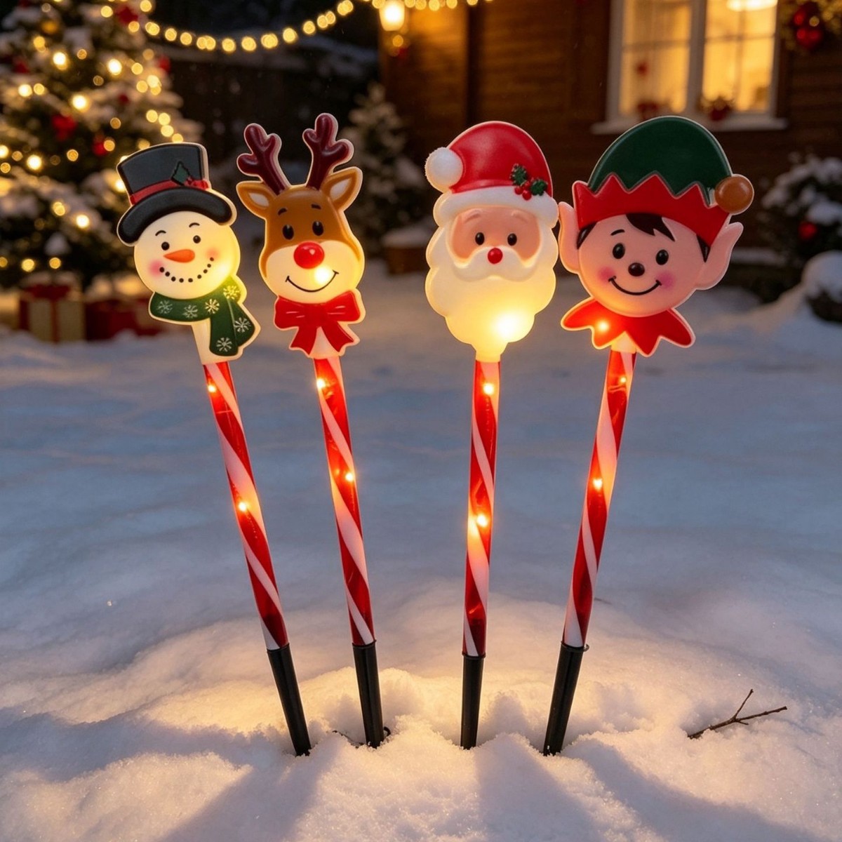 Christmas Solar-powered Ground-insert Holiday Decorative Lights photo 3