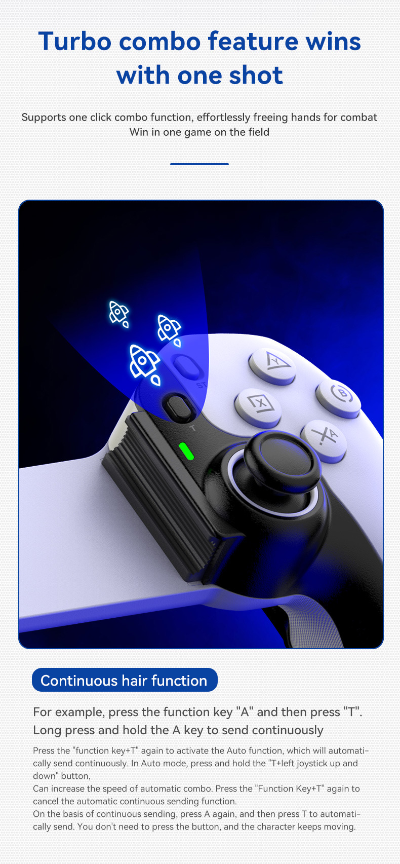 Stretch Gamepad Phablet Wireless Game Handle PC Streaming PS Bluetooth Telescopic photo 3