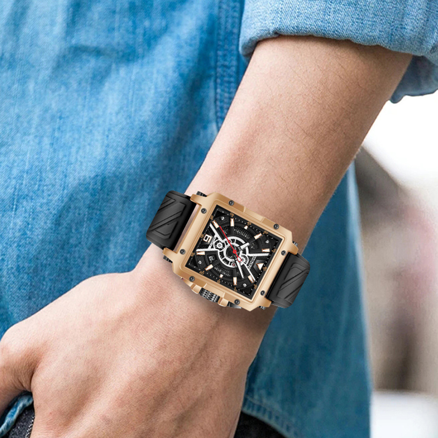 Fashionable Mens Watch With A Large Square Dial photo 2