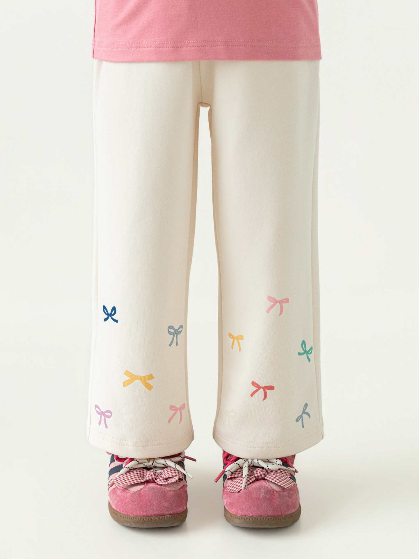 Soft, High-elasticity Wide-leg Pants With A Bow Print photo 4
