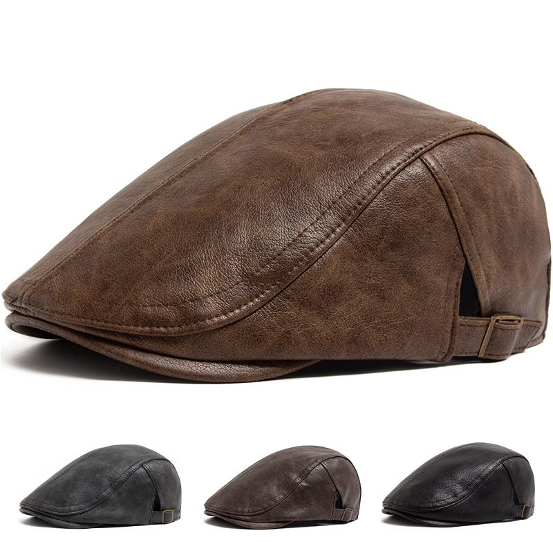 British-style Vintage Thickened Warm Mens Beret photo 1