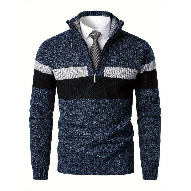 Men's Fleece-lined Mock-neck Sweater photo 2