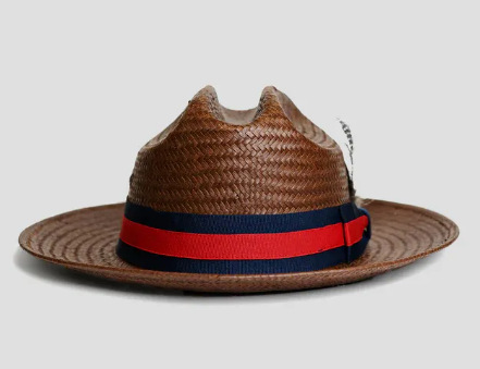 Solid-color Denim-style Straw Hat With Embellishments photo 3