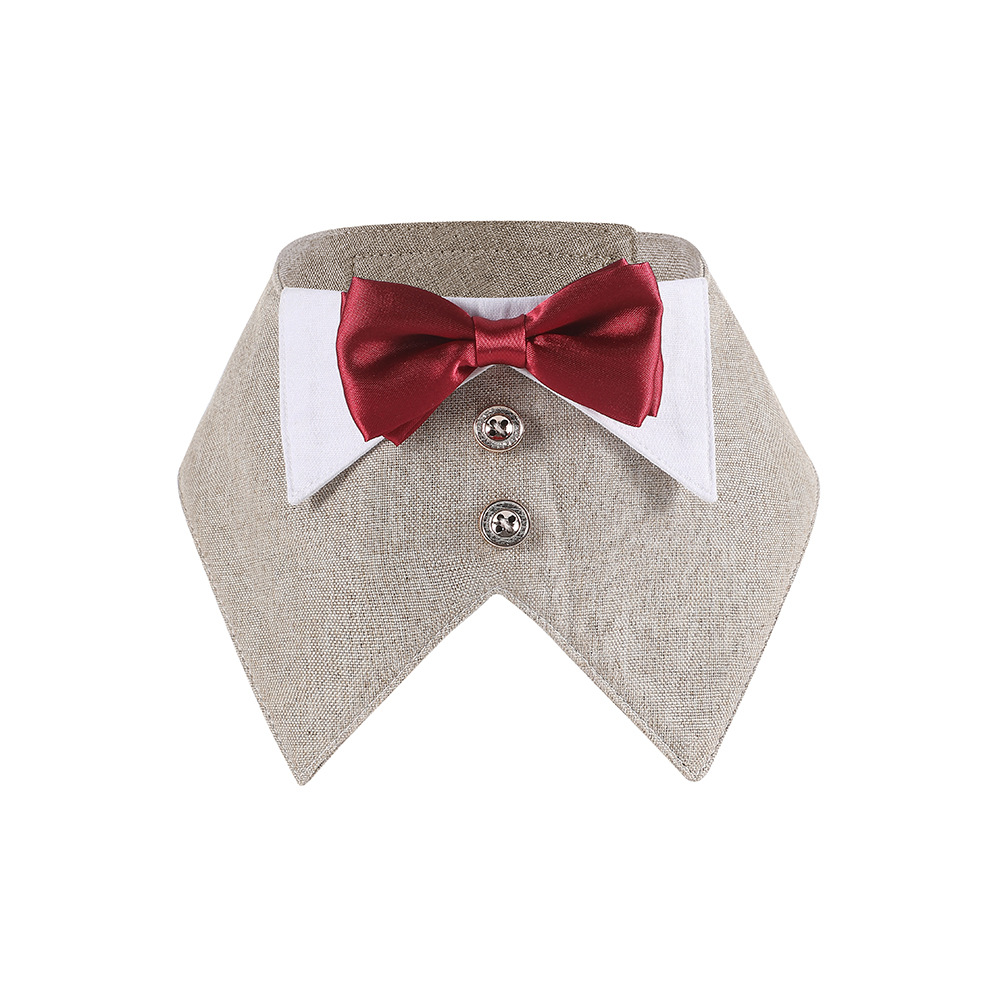British-style Suit Pet Bib Velcro Pet Triangle Scarf photo 8