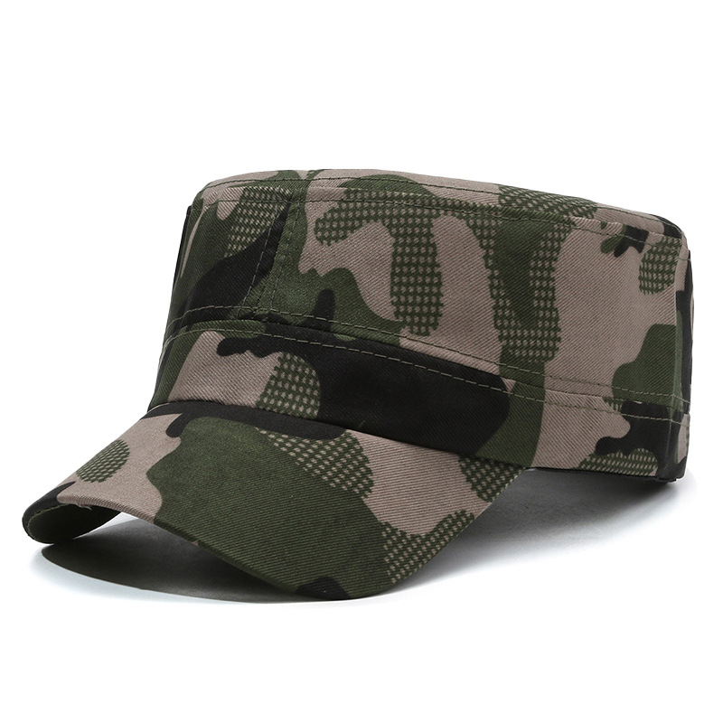 Camouflage Flat-top Cap Outdoor Hiking Hat Training And Activity Sunshade Work Safety Cap photo 4