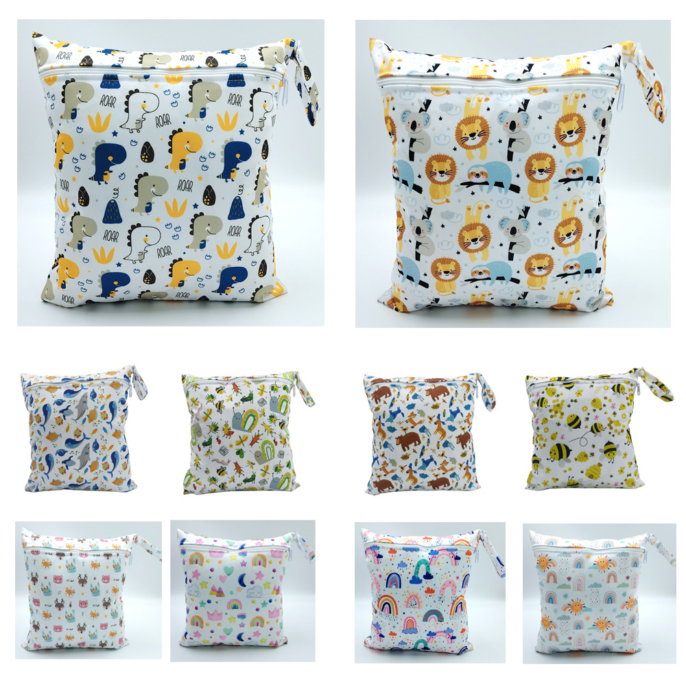 Cartoon-printed Single-zipper Diaper Bag For Babies Storage Pouch photo 6